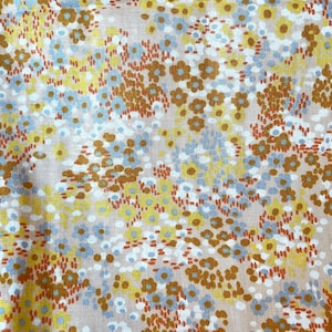 Vintage Cotton Silk Liberty Fabric Coupon Flowers Vintage Cotton Silk Liberty Fabric