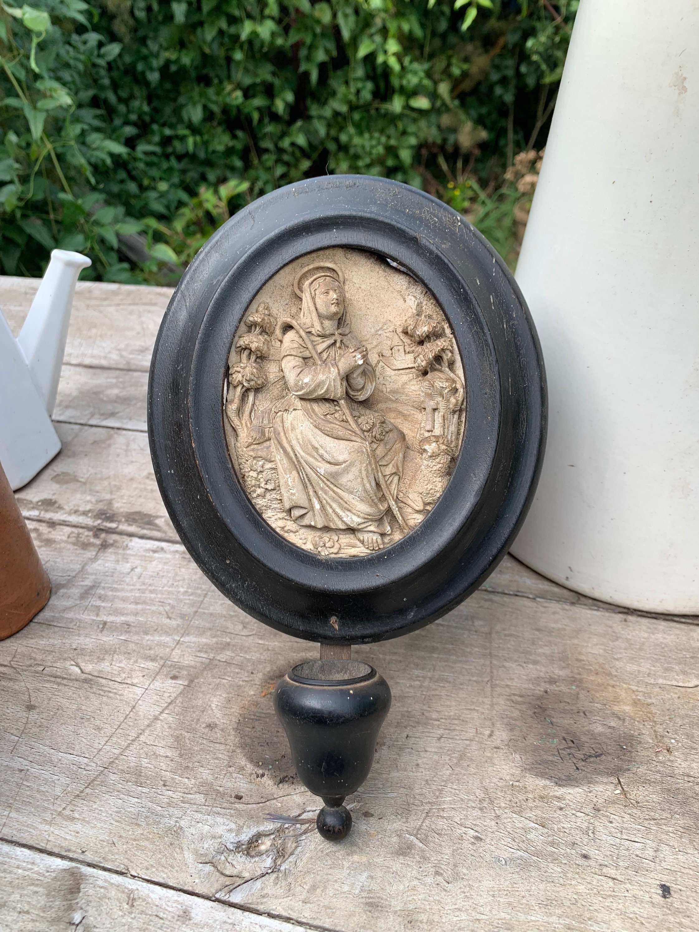 Benitier Sculpture Ancien Niii Antique Victorian Sculpted Holy Water Font Stoup