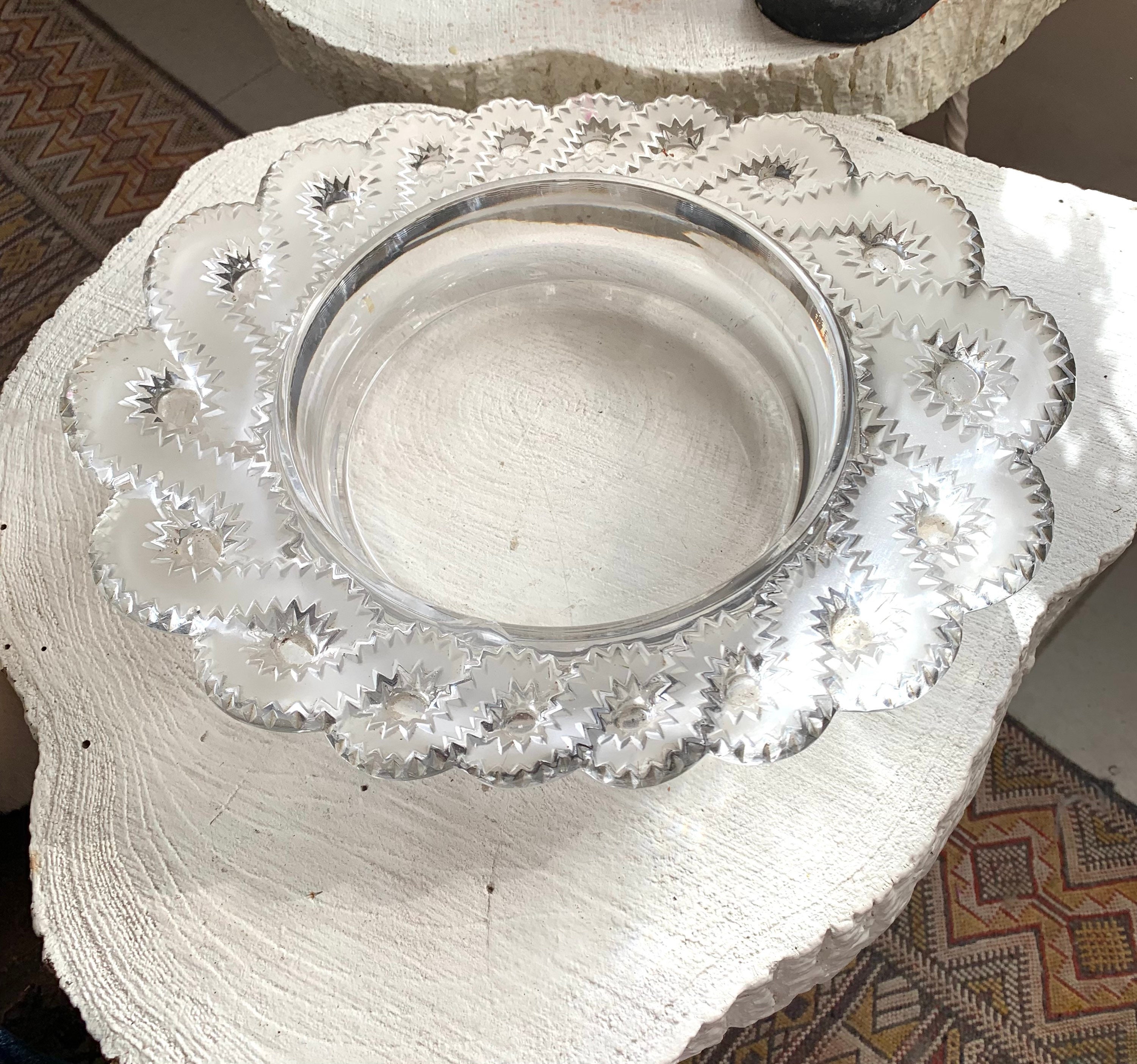 Belle Coupe Ancienne Art Deco Cristal René Lalique Large Antique Crystal Bowl