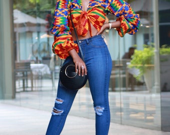 ankara crop top styles