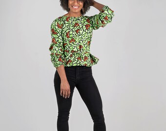 african print blouse designs