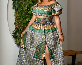 African Print Maxi Skirt, Right Slit Maxi Skirt, Ankara Skirt, Long Skirt, Long African Skirt