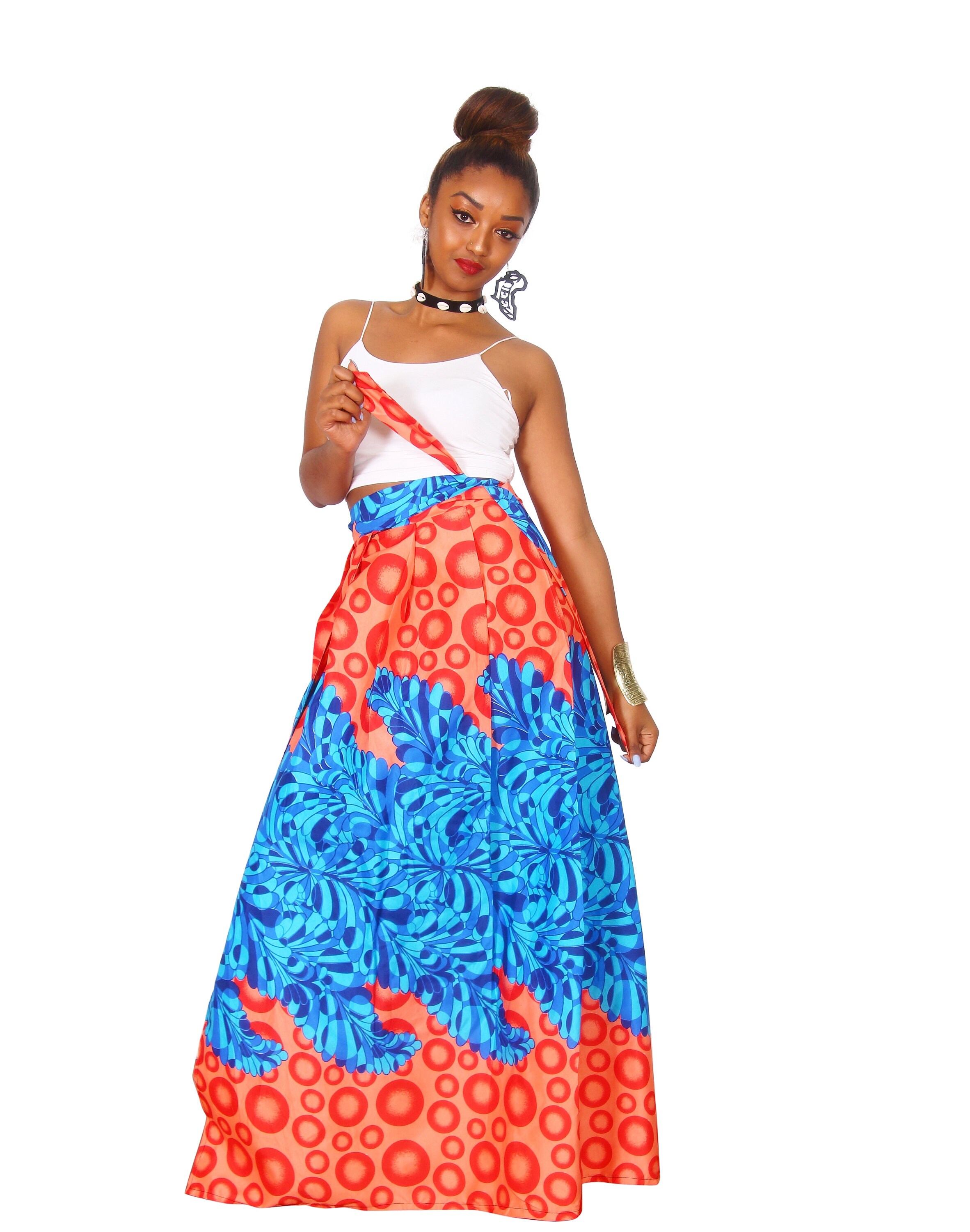 Bukki African Wrap Skirt African Print Wrap Skirt Ankara Etsy UK