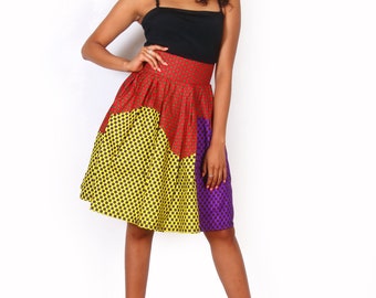 African Skirt, Remi African Skirt For Women, Midi Skirt, Ankara Skirt, African Clothing For Women, African Fabric, Women's Fashion