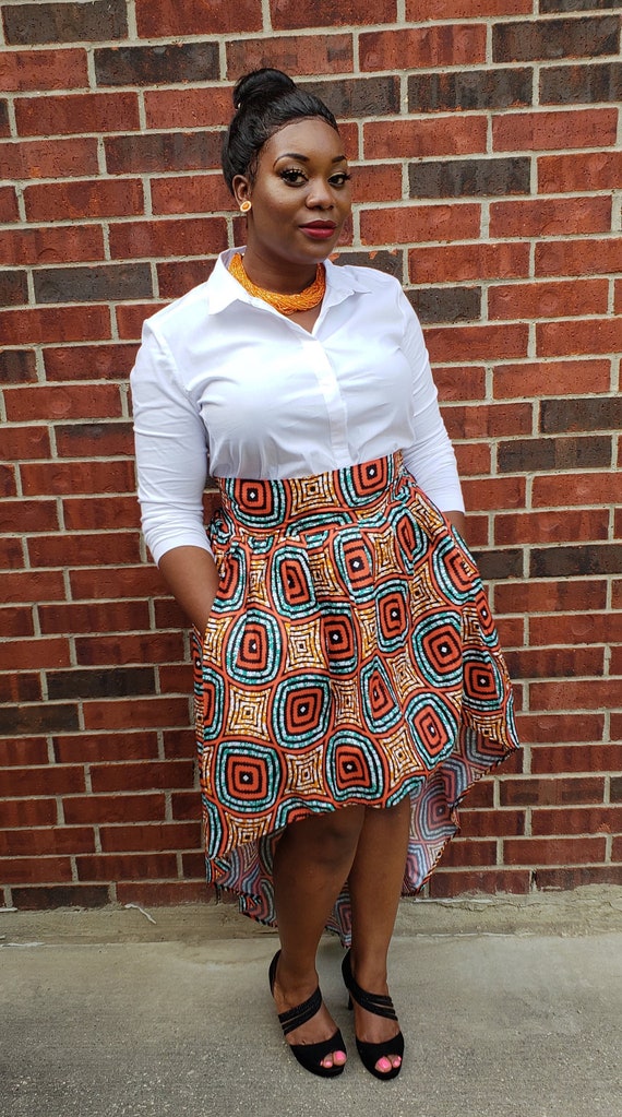 High low yellow skirt top
