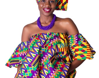 African Top,  Off shoulder top, African print off shoulder, African clothing, Ankara Off Shoulder, Ankara Top,  African top