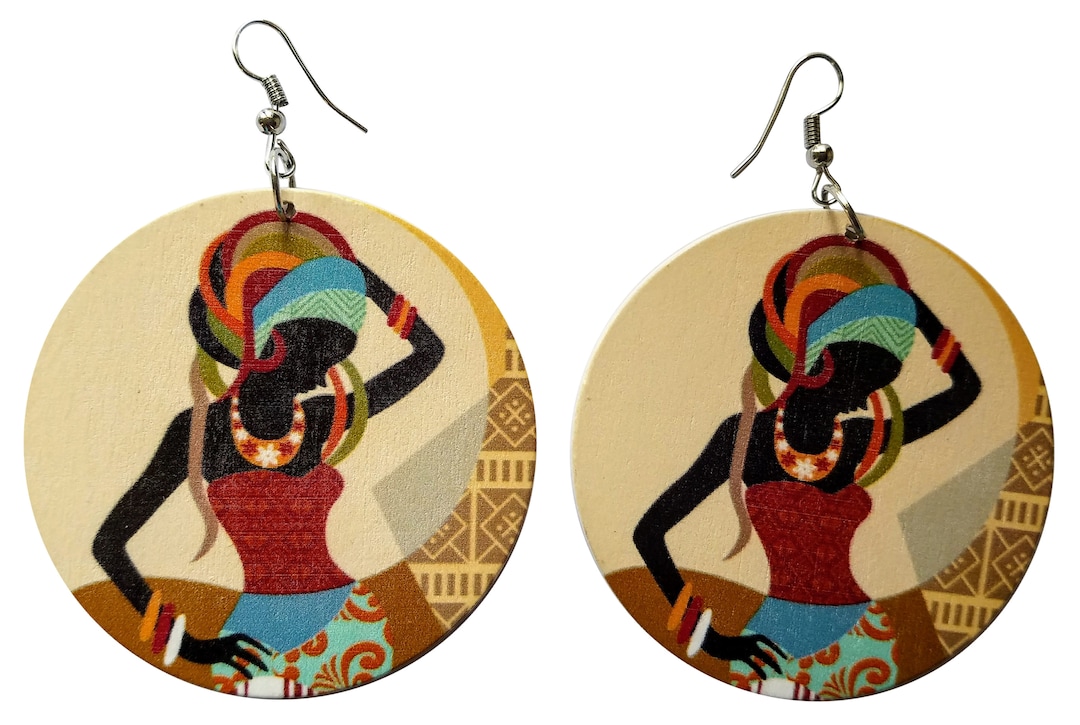 African Earrings, African Jewelry, Large Earrings, Ethnic Jewelry