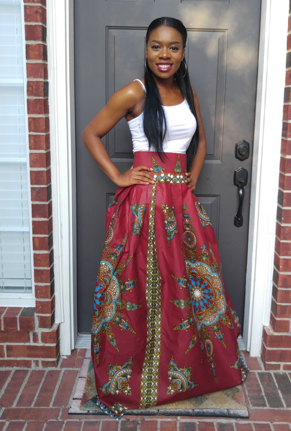 Dashiki African print maxi skirt African skirt Dashiki maxi | Etsy