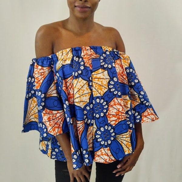 African off shoulder, Off shoulder top, African print off shoulder, Ankara Off Shoulder, Ankara Top,  African top, African clothing