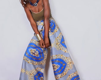 Ifueko African Pants,  African Palazzo Pants, Palazzo Pants, African Print Pant, Ankara Pants, African Clothing For Women, Wide Bottom Pants