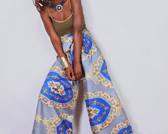 Ifueko African Pants, African Palazzo Pants, Palazzo Pants, African Print Pant, Ankara Pants, African Clothing For Women, Wide Bottom Pants