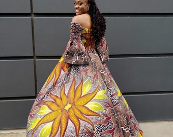 Pink Green African Maxi Dress, Ankara Dashiki Dress, African Print Floor  Length Dress, Sorority Party Dress, Cotton Festival Dress - Etsy