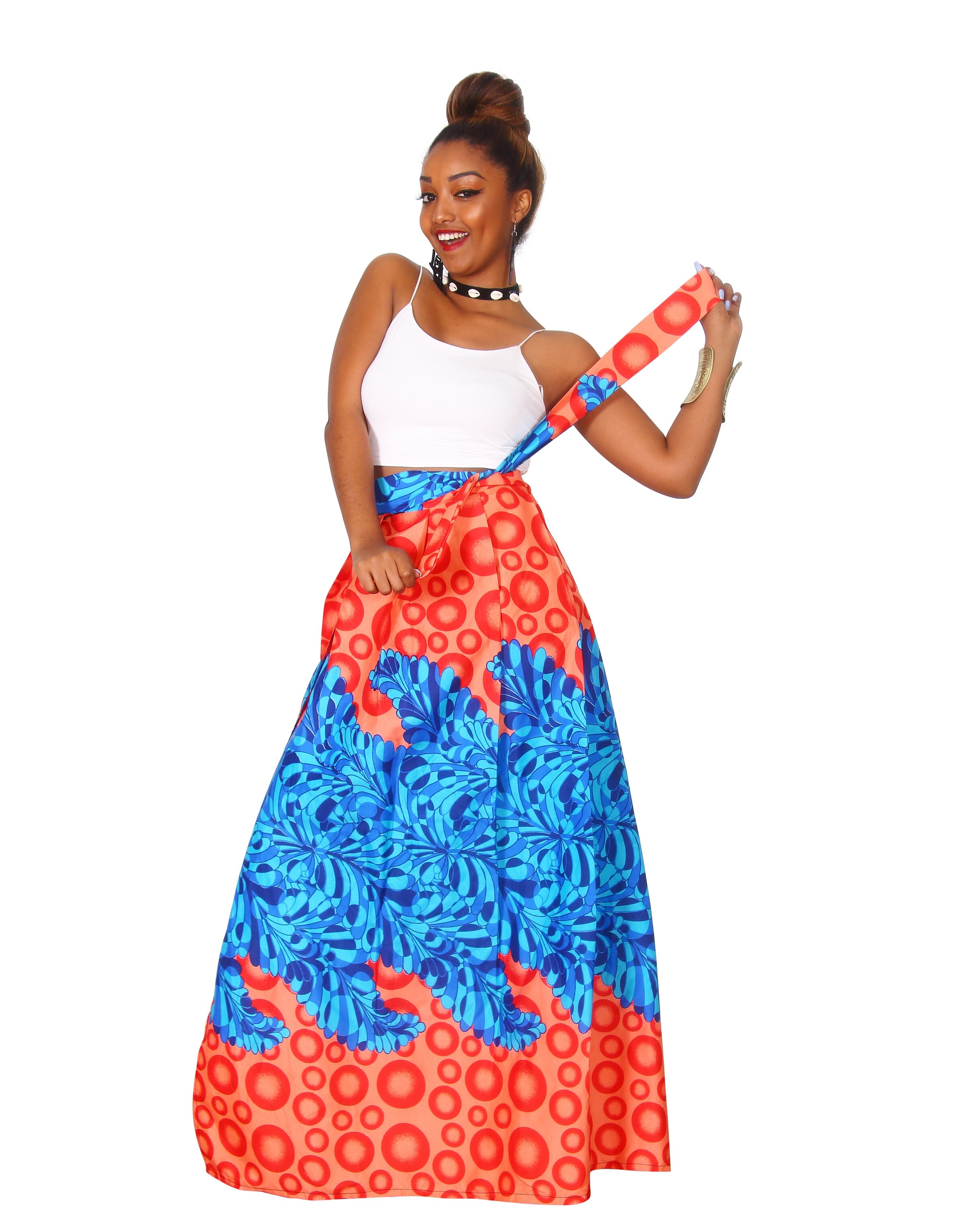 Bukki African Wrap Skirt African Print ...