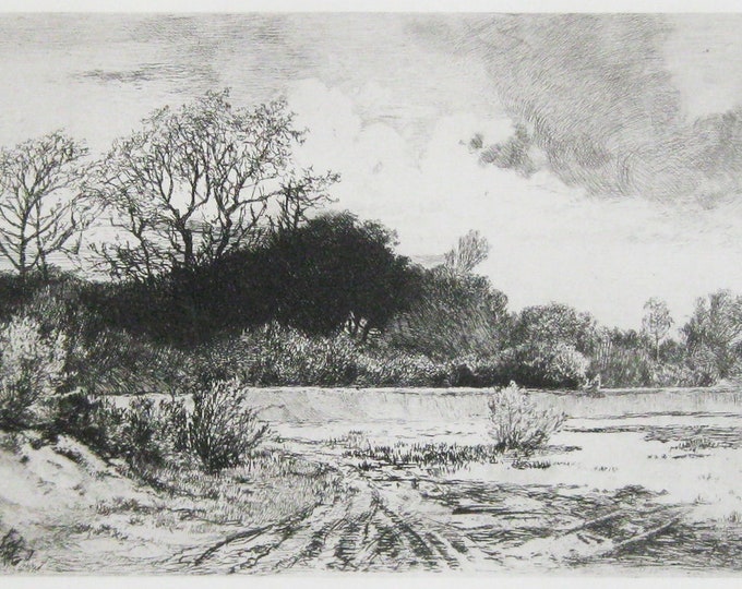 Carl Ernst Morgenstern  - "Selesian Landscape" - Original Etching (Signature Stamp) - 1983
