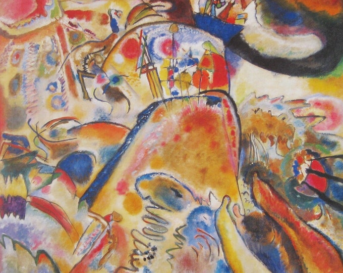 Wassily Kandinsky - "Kleine Freuden 1913" - Colour Offset lithograph - 1997