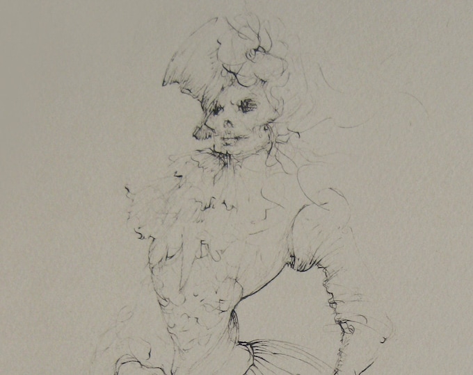 Leonor Fini - "The Madame" - Hand signed Etching over Lithograph - 1978 (S/N - 155/275)