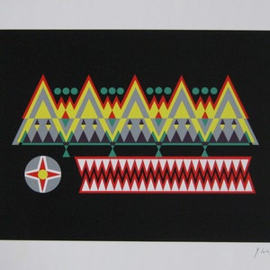 YVES LALOY - "Composition" - Hand signed Screenprint, 1969