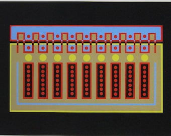 YVES LALOY - "Composition" - Hand signed Screenprint, 1969