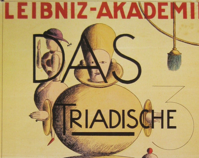Oskar Schlemmer - "The Triadic Ballet - 1924" - Colour Offset Lithograph - 1994