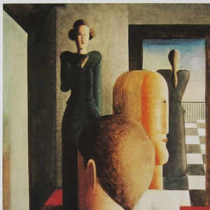 Oskar Schlemmer - &quot;Roman&quot; - Colour Offset Lithograph - 1990