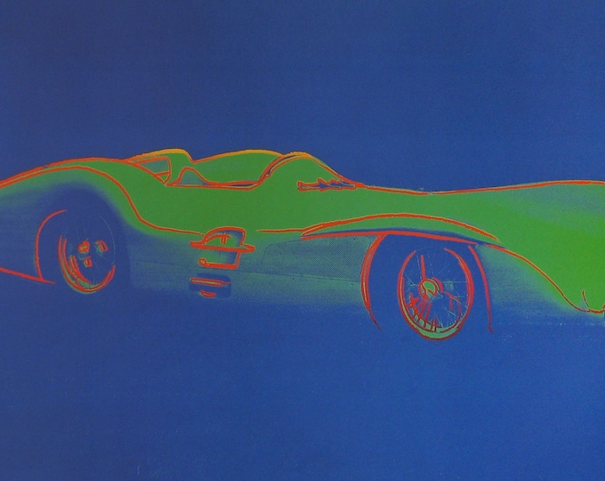 Andy Warhol - "MB Formula I - W196, 1954" - Colour Offset Lithograph Exhibition Poster, 1988