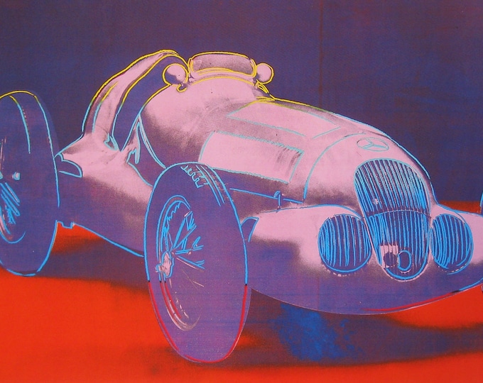 Andy Warhol - " Mercedes - W125" - Colour Offset Lithograph, 1988