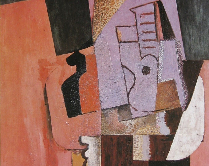 Pablo Picasso - "La Guitare" - Colour Offset lithograph Poster - 1990