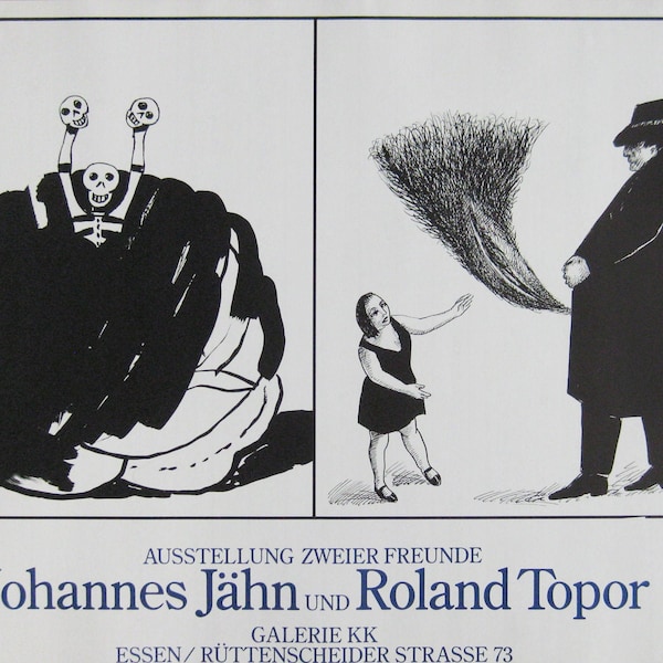 Rolan Topor - Original Lithograph Exhibition Poster - 1983