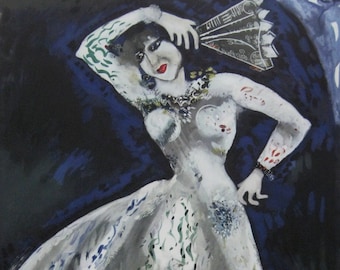 Marc Chagall - "La Danseuse" - Vintage Offset Lithograph