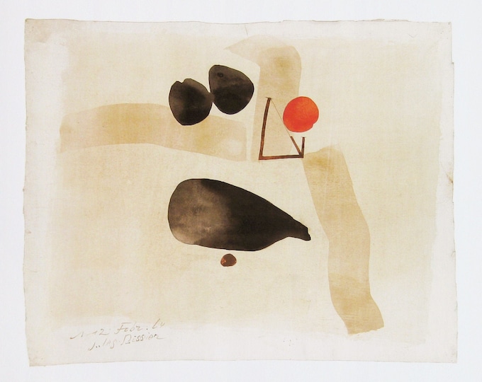 Julius Bissier - "12 Februar '64" - Colour Offset Liithograph - 1986