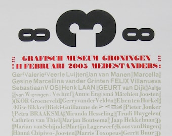 Ben Joosten - "Typograph Composition" - Hand Signed Woodcut - (S/N - 3/3)