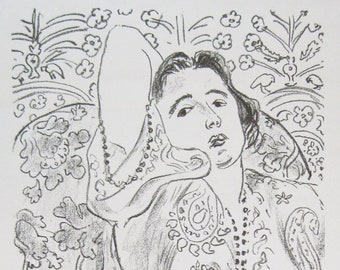 Henri Matisse - "Arabesque 1924" - Original Lithograph Exhibition Poster - 1984