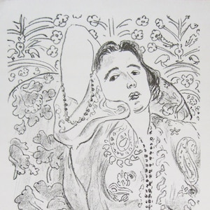 Henri Matisse - &quot;Arabesque 1924&quot; - Original Lithograph Exhibition Poster - 1984