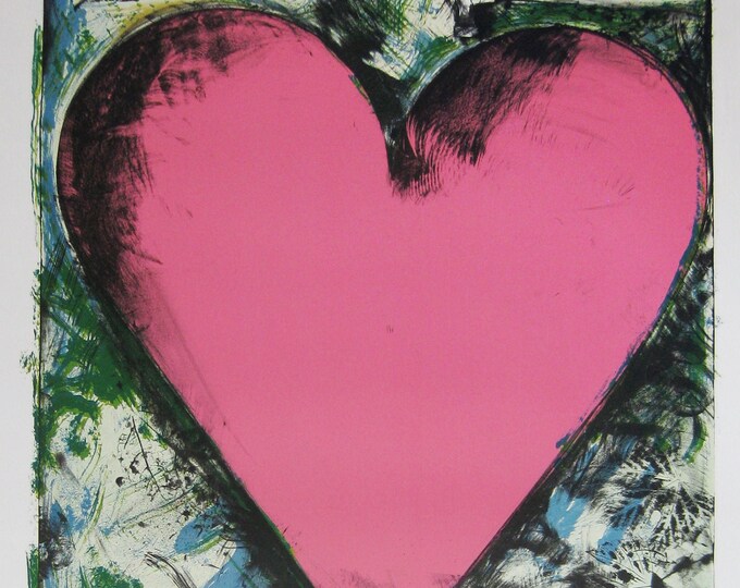 Jim Dine  - "Heart for the Opera" - Large Original Colour Offset Lithograph Poster, 1983