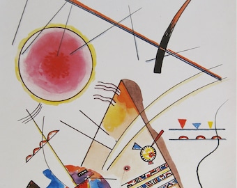 Wassily Kandinsky  - "Aquarell Aus dem Gästebuch Hess 1925" - Colour Offset lithograph - 1988