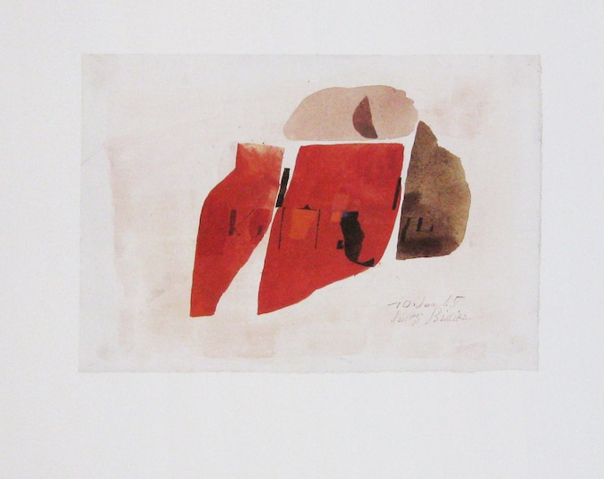 Julius Bissier - "10. Januar. '65" - Colour Offset Liithograph - 1986