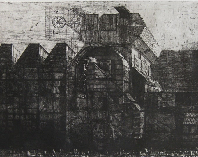 Peter Ackermann - "Composition" - Hand Signed Etching - 1965 (S/N - 50/70)
