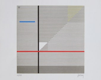 Alfred Forbat  - "Composition" - Hand Signed Colour Screenprint, 1969 - (S/N - 61/100)