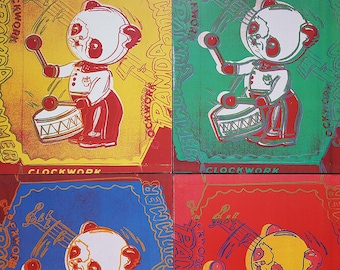 Andy Warhol  - "Four Pandas" - LARGE Colour Offset Lithograph, 1993