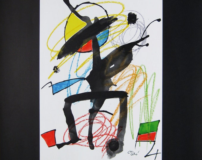 Joan Miró  - "Tres Joan" - Original Colour Lithograph Exhibition Poster, 1980