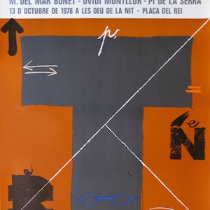 Joan-Pere Viladecans - &quot;Canco Catalana&quot; - Origianl Colour Lithograph Exhibition Poster - 1978