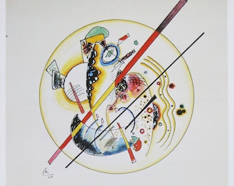 Wassily Kandinsky  - "Aquarell Aus dem Gästebuch Galston 1922" - Colour Offset lithograph - 1988