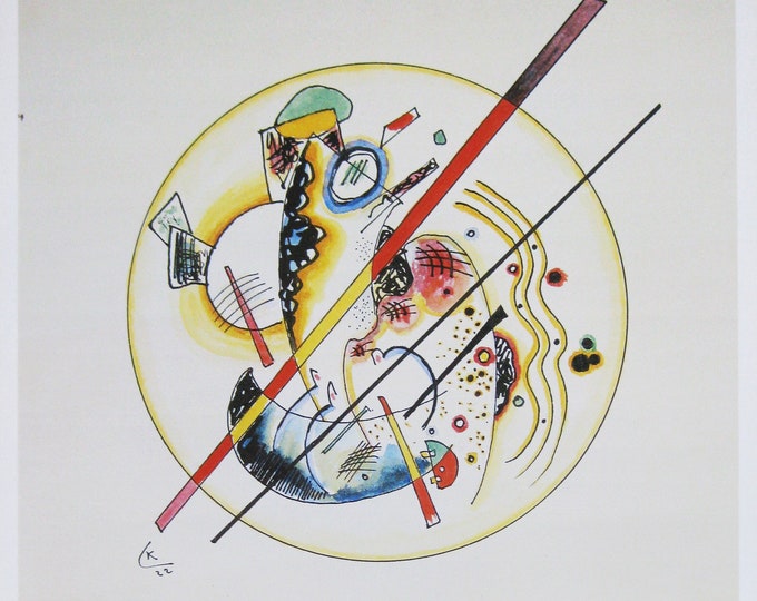Wassily Kandinsky  - "Aquarell Aus dem Gästebuch Galston 1922" - Colour Offset lithograph - 1988