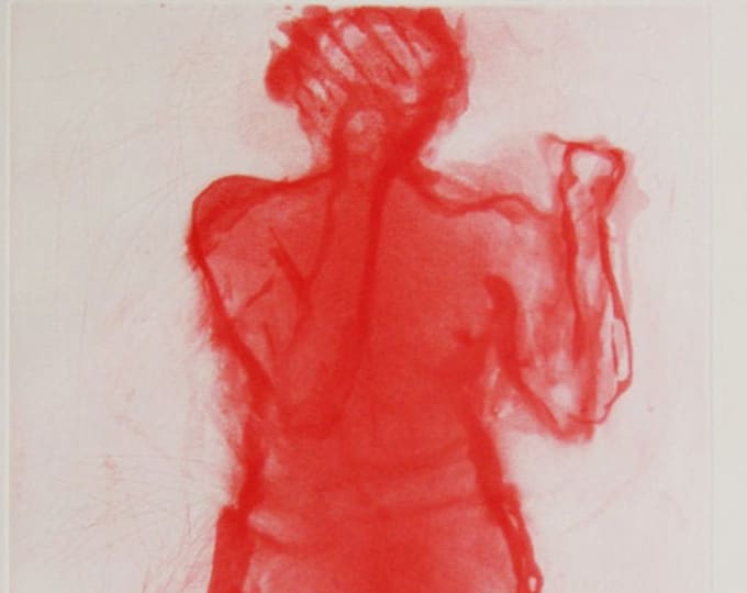 Claude Garache - "Nude" - Handsigned Aquatint Color Etching, 1988