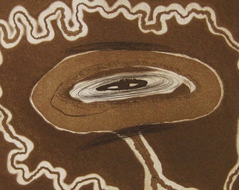 Zush (Alberto Porta)  - "Surreal compostion" - Hand Signed Colour Etching - 1982