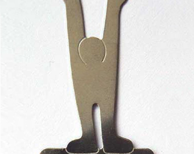 Keith Haring  - "Hands up" - Multiple Bookmark - ©Haring Estate Embossed in the Metal