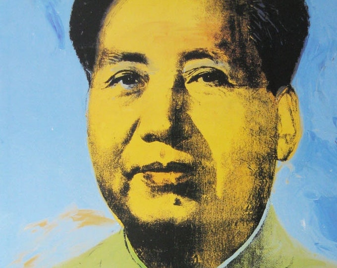 Andy Warhol  - "Mao" - Large Original Offset Lithograph Exhibition Poster, 1996