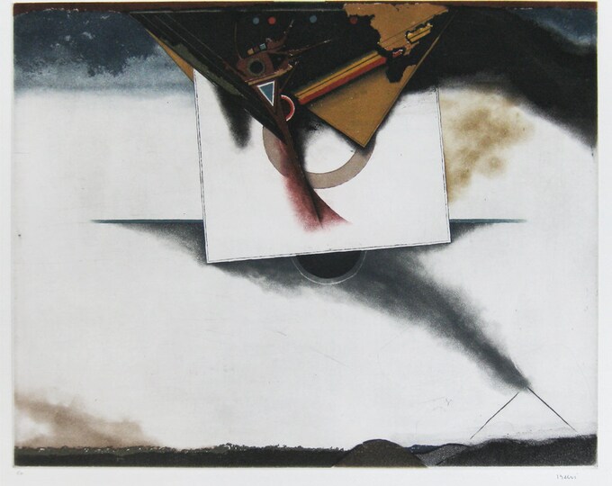 3075 Abstract Alberto Rafols Casamada SN Hand signed Aquatint Etching