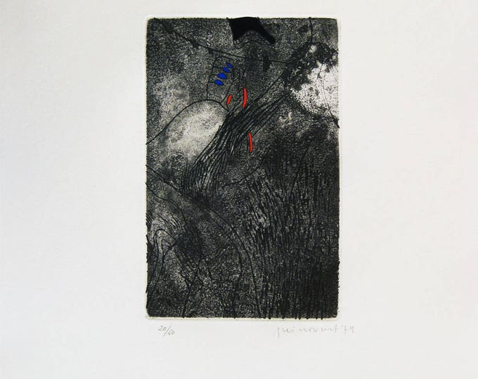 3075 Abstract Alberto Rafols Casamada SN Hand signed Aquatint Etching
