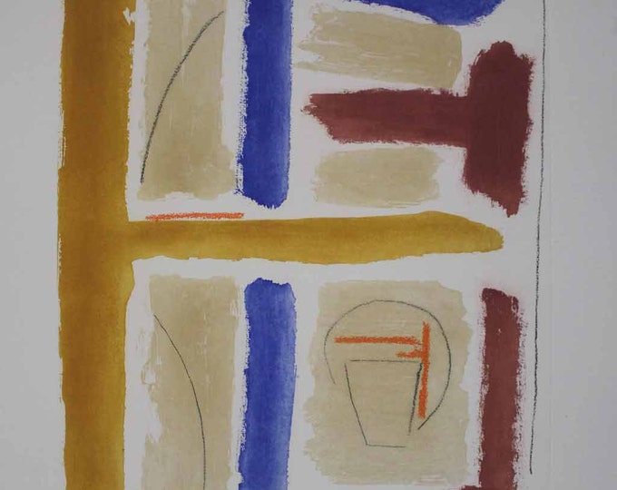 3075 Abstract Alberto Rafols Casamada SN Hand signed Aquatint Etching